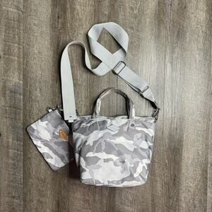 MZ Wallace Gray Camo Soho Crossbody Tote Bag
